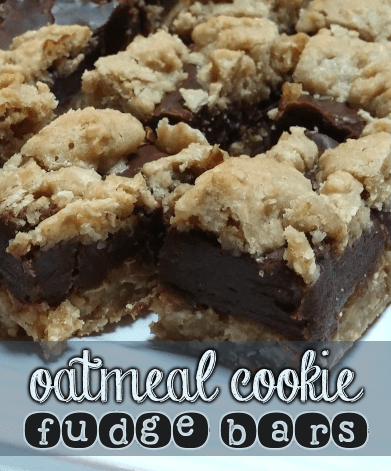 oatmeal cookie fudge bars.