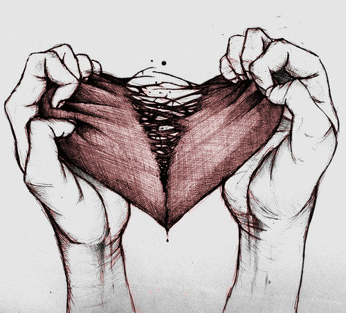 ripped heart.